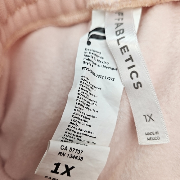 Fabletics Go-To Classic Sweatpant Dusty Rosette Lounge Pants 1X - Picture 6 of 11